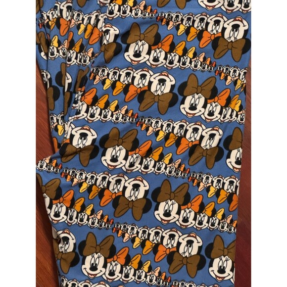 Womans  TALL & CURVY  LULAROE Leggings DISNEY MINNIE MOUSE HEADS FALL NEW TC - Picture 1 of 1